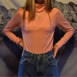 J Crew Lightweight Salmon Turtleneck